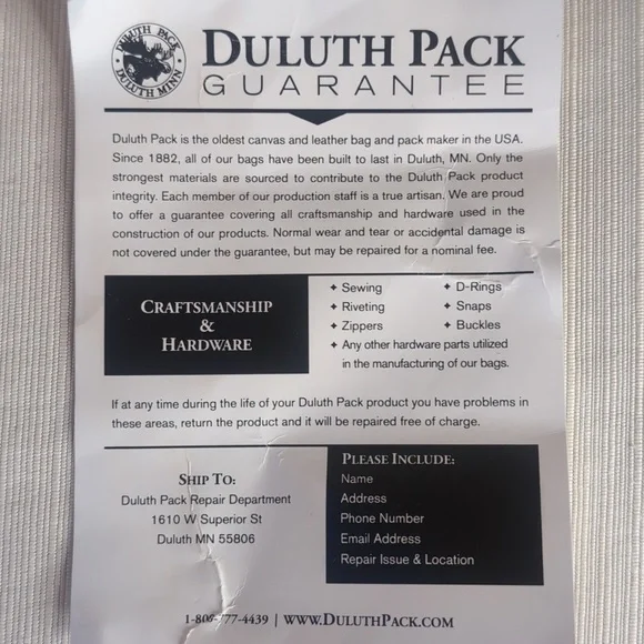 NWT Grab-N-Go Duluth Pack in Olive Green Canvas & Brown Leather - Picture 7 of 9